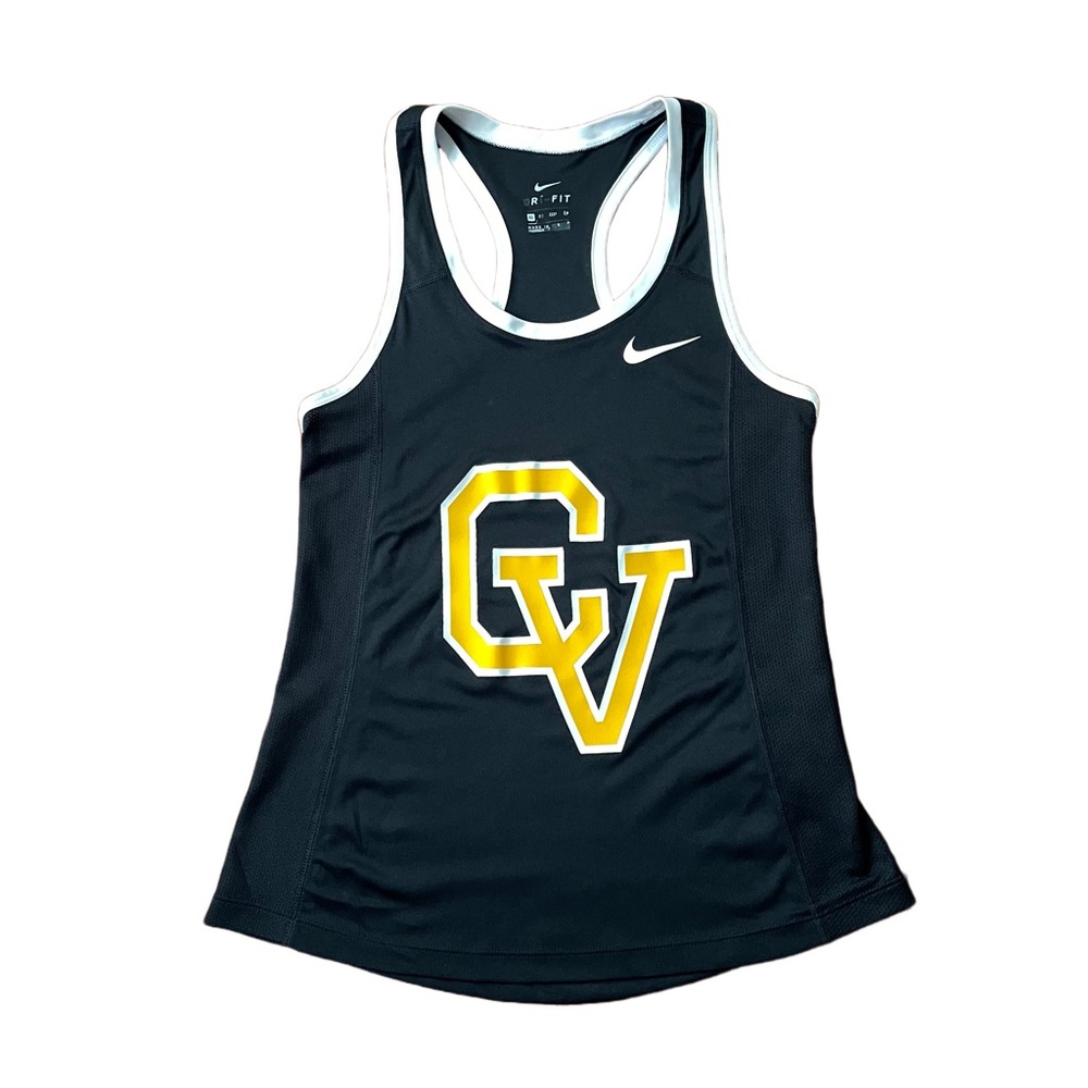 Nike Women’s Dri Fit Running Tank Top Size:XS Color:Black/Yellow|White